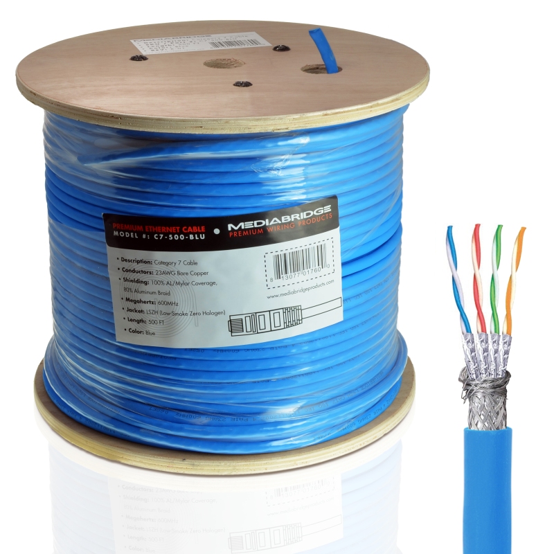 Shop New Cat7 Ethernet Cable (500 Feet) (500 Feet) | Mediabridge Products