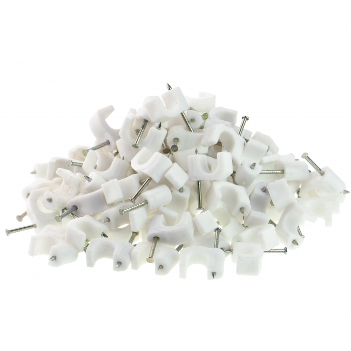 Shop New Cable Clips (10MM (White)) 100 Pack | Mediabridge Products