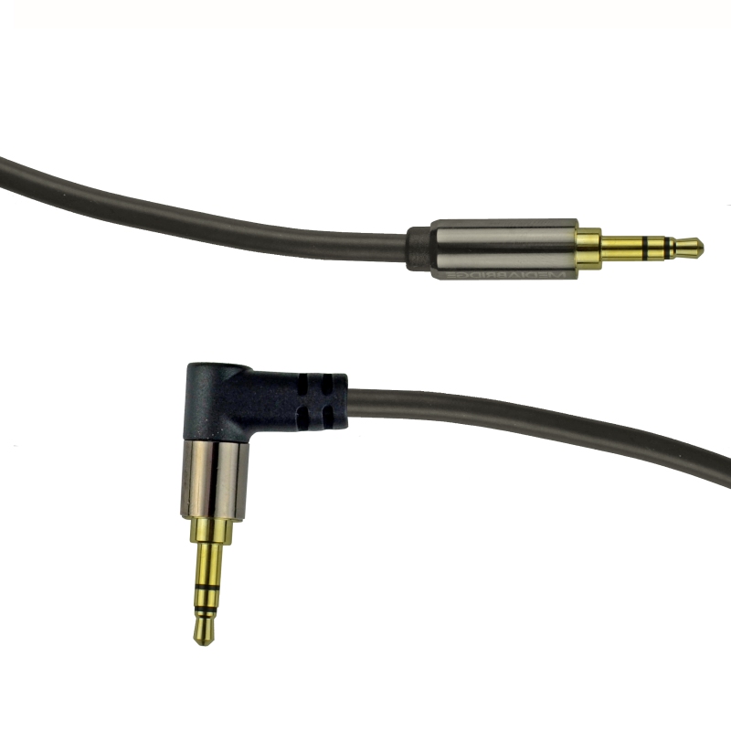 Shop New 35mm Male To Male Right Angle Stereo Audio Cable 4 Feet Mediabridge Products 1325