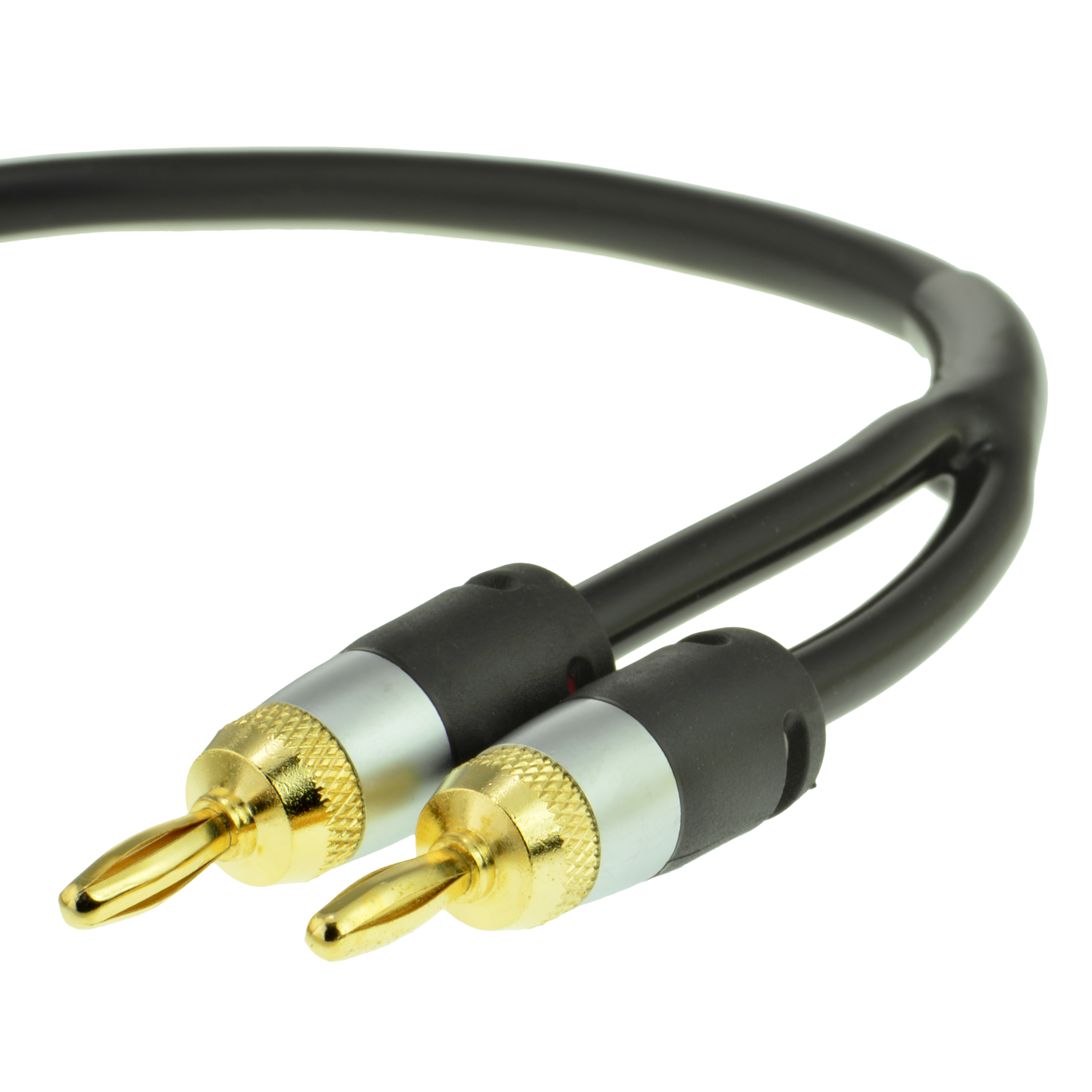 Shop New Ultra Series Speaker Cable With Dual Gold Plated Banana Tips 16awg Black 12 Feet 8676