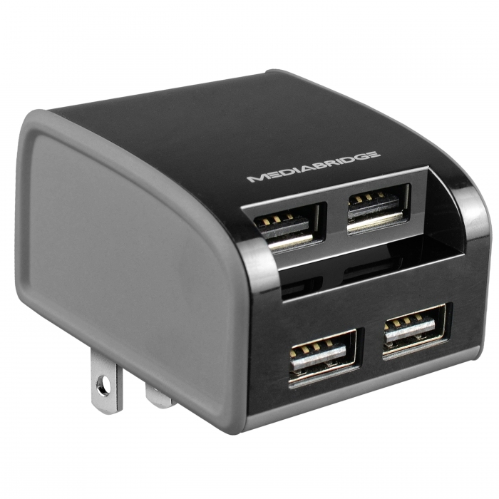 Shop New 4 Port Usb Wall Charger 24 Watt 48 Amp Mediabridge Products 